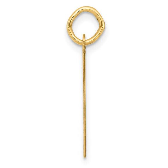 14k Yellow Gold, Ella Collection, LG Fancy Script Initial V Pendant - Picture 2 of 4